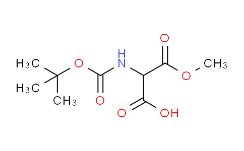 CAS No. 61172-71-2, 2-((tert-butoxycarbonyl)amino)-3-methoxy-3-oxopropanoic acid