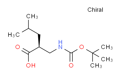 CAS No. 828254-18-8, (S)-2-(((tert-Butoxycarbonyl)amino)methyl)-4-methylpentanoic acid