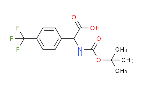 CAS No. 847147-40-4, 2-(tert-Butoxycarbonylamino)-2-(4-(trifluoromethyl)phenyl)acetic acid