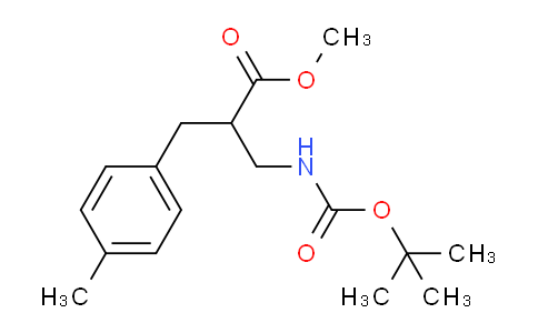 CAS No. 886366-49-0, methyl 3-((tert-butoxycarbonyl)amino)-2-(4-methylbenzyl)propanoate