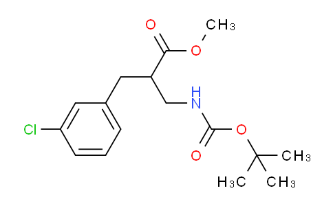 CAS No. 886366-55-8, methyl 3-((tert-butoxycarbonyl)amino)-2-(3-chlorobenzyl)propanoate