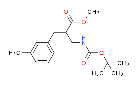 CAS No. 886366-61-6, methyl 3-((tert-butoxycarbonyl)amino)-2-(3-methylbenzyl)propanoate