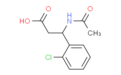 CAS No. 886363-75-3, 3-acetamido-3-(2-chlorophenyl)propanoic acid