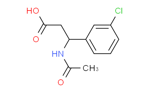 CAS No. 886363-77-5, 3-acetamido-3-(3-chlorophenyl)propanoic acid
