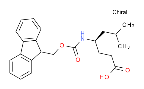 CAS No. 269078-75-3, (R)-4-((((9H-fluoren-9-yl)methoxy)carbonyl)amino)-6-methylheptanoic acid