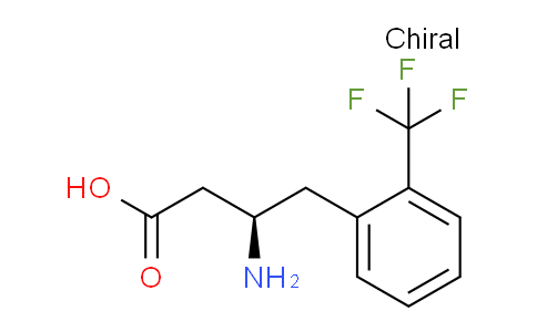 CAS No. 269396-76-1, (R)-3-amino-4-(2-(trifluoromethyl)phenyl)butanoic acid