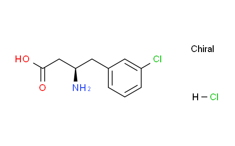 CAS No. 331763-55-4, (R)-3-amino-4-(3-chlorophenyl)butanoic acid hydrochloride