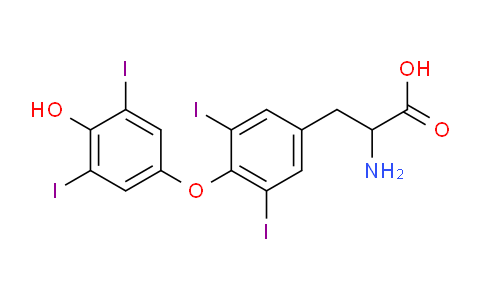 CAS No. 300-30-1, 2-amino-3-(4-(4-hydroxy-3,5-diiodophenoxy)-3,5-diiodophenyl)propanoic acid