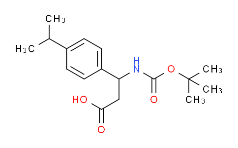 CAS No. 453557-73-8, 3-[(tert-Butoxycarbonyl)amino]-3-(4-isopropylphenyl)propanoic acid