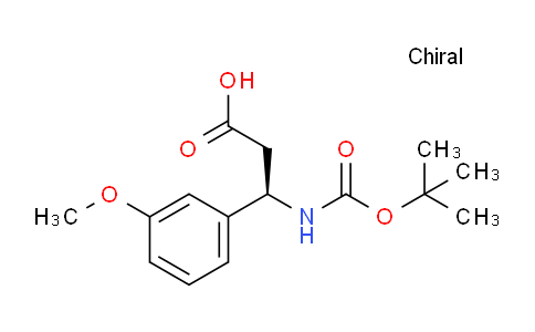 CAS No. 500788-86-3, (R)-3-((tert-butoxycarbonyl)amino)-3-(3-methoxyphenyl)propanoic acid