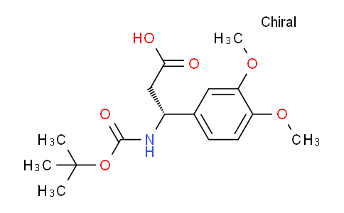 CAS No. 500788-93-2, (R)-3-((tert-butoxycarbonyl)amino)-3-(3,4-dimethoxyphenyl)propanoic acid