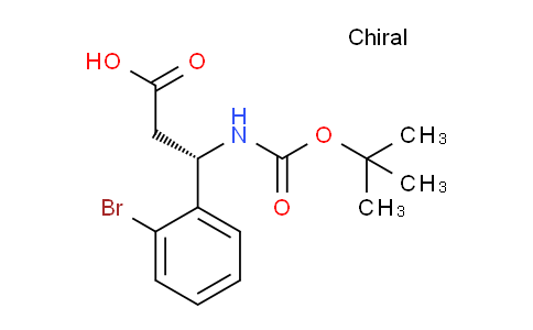 CAS No. 500770-75-2, (S)-3-(2-bromophenyl)-3-((tert-butoxycarbonyl)amino)propanoic acid