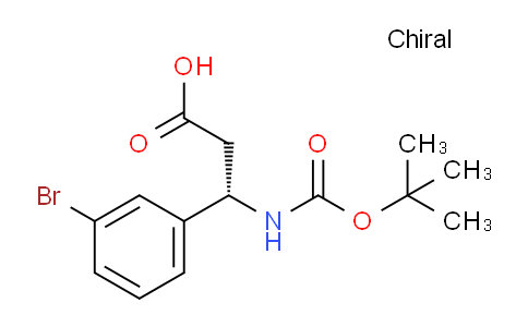 CAS No. 500770-76-3, (S)-3-(3-bromophenyl)-3-((tert-butoxycarbonyl)amino)propanoic acid