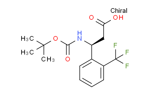 CAS No. 500770-77-4, (S)-3-((tert-butoxycarbonyl)amino)-3-(2-(trifluoromethyl)phenyl)propanoic acid