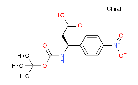 CAS No. 499995-73-2, (S)-3-((tert-butoxycarbonyl)amino)-3-(4-nitrophenyl)propanoic acid