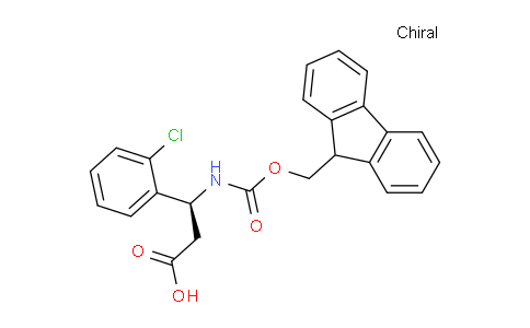 CAS No. 507472-15-3, (S)-3-((((9H-fluoren-9-yl)methoxy)carbonyl)amino)-3-(2-chlorophenyl)propanoic acid