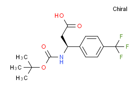 CAS No. 500770-79-6, (S)-3-((tert-butoxycarbonyl)amino)-3-(4-(trifluoromethyl)phenyl)propanoic acid