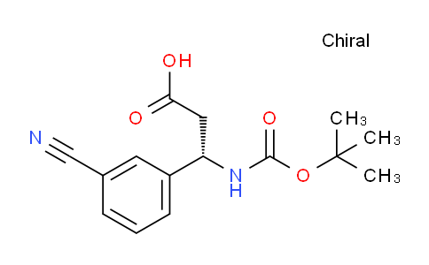 CAS No. 500770-81-0, (S)-3-((tert-butoxycarbonyl)amino)-3-(3-cyanophenyl)propanoic acid