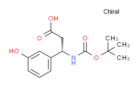 CAS No. 499995-79-8, (S)-3-((tert-butoxycarbonyl)amino)-3-(3-hydroxyphenyl)propanoic acid