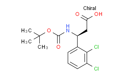 CAS No. 499995-82-3, (S)-3-((tert-butoxycarbonyl)amino)-3-(2,3-dichlorophenyl)propanoic acid