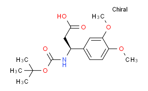 CAS No. 499995-84-5, (S)-3-((tert-butoxycarbonyl)amino)-3-(3,4-dimethoxyphenyl)propanoic acid