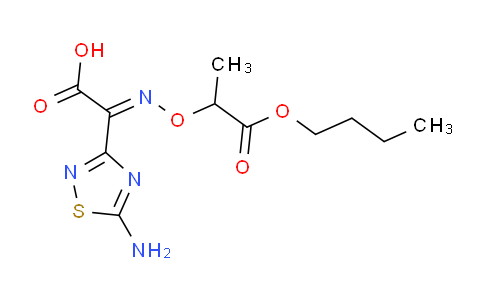 CAS No. 76028-96-1, 2-(5-Amino-1,2,4-thiadiazol-3-yl)-2-(((1-butoxy-1-oxopropan-2-yl)oxy)imino)acetic acid