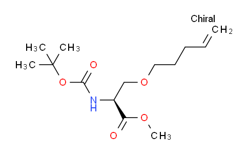 CAS No. 790304-99-3, methyl N-(tert-butoxycarbonyl)-O-(pent-4-en-1-yl)-L-serinate