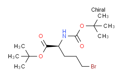 CAS No. 91229-86-6, tert-butyl (S)-5-bromo-2-((tert-butoxycarbonyl)amino)pentanoate
