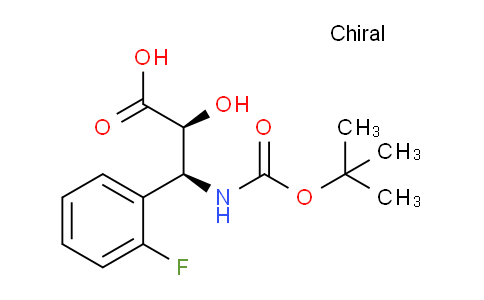 CAS No. 959583-93-8, (2S,3S)-3-((tert-butoxycarbonyl)amino)-3-(2-fluorophenyl)-2-hydroxypropanoic acid