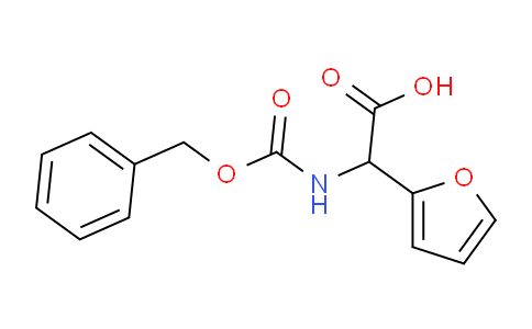 CAS No. 61886-78-0, 2-(((benzyloxy)carbonyl)amino)-2-(furan-2-yl)acetic acid
