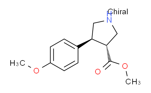 CAS No. 1187933-27-2, trans-Methyl 4-(4-methoxyphenyl)pyrrolidine-3-carboxylate