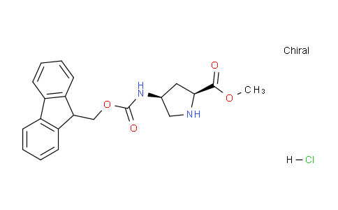 CAS No. 1212153-95-1, methyl (2S,4S)-4-((((9H-fluoren-9-yl)methoxy)carbonyl)amino)pyrrolidine-2-carboxylate hydrochloride