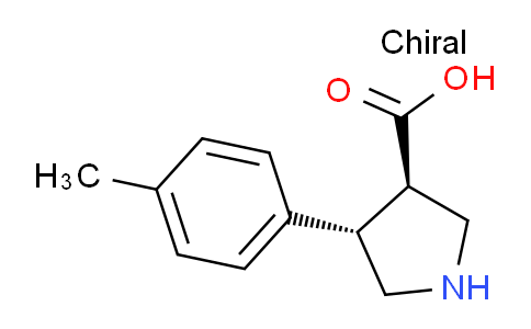 CAS No. 1260601-83-9, (3R,4S)-4-(p-Tolyl)pyrrolidine-3-carboxylic acid