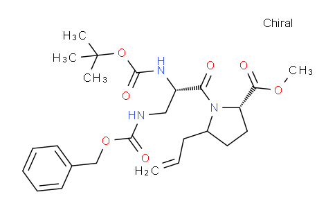 CAS No. 1296138-82-3, methyl (2S)-5-allyl-1-((S)-3-(((benzyloxy)carbonyl)amino)-2-((tert-butoxycarbonyl)amino)propanoyl)pyrrolidine-2-carboxylate