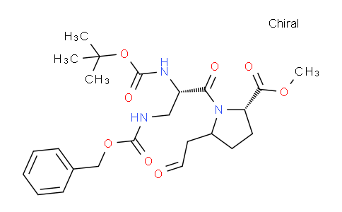 CAS No. 1296138-83-4, methyl (2S)-1-((S)-3-(((benzyloxy)carbonyl)amino)-2-((tert-butoxycarbonyl)amino)propanoyl)-5-(2-oxoethyl)pyrrolidine-2-carboxylate