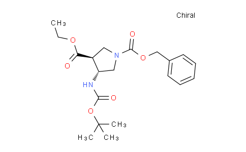 CAS No. 1311254-40-6, 1-benzyl 3-ethyl (3S,4R)-4-((tert-butoxycarbonyl)amino)pyrrolidine-1,3-dicarboxylate