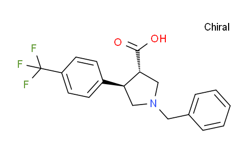 CAS No. 1394827-69-0, (3S,4R)-1-Benzyl-4-(4-(trifluoromethyl)phenyl)pyrrolidine-3-carboxylic acid