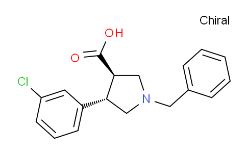 CAS No. 1394827-71-4, (3R,4S)-1-Benzyl-4-(3-chlorophenyl)pyrrolidine-3-carboxylic acid