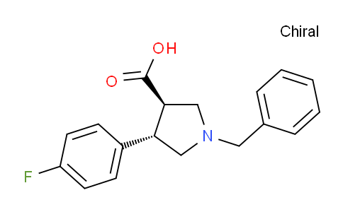CAS No. 1394827-82-7, (3R,4S)-1-Benzyl-4-(4-fluorophenyl)pyrrolidine-3-carboxylic acid