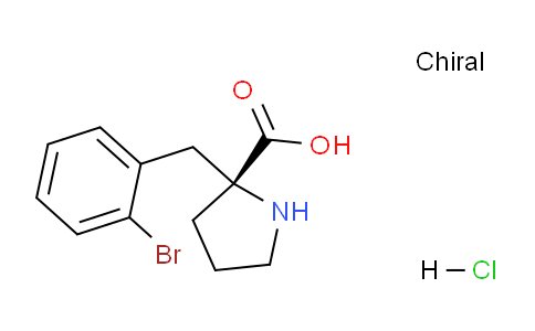 CAS No. 637020-86-1, (R)-2-(2-bromobenzyl)pyrrolidine-2-carboxylic acid hydrochloride
