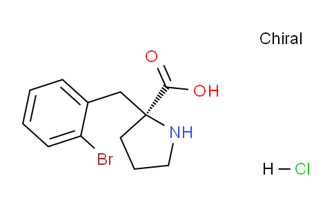 CAS No. 637020-88-3, (S)-2-(2-bromobenzyl)pyrrolidine-2-carboxylic acid hydrochloride