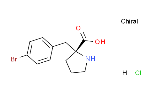 CAS No. 637020-91-8, (R)-2-(4-bromobenzyl)pyrrolidine-2-carboxylic acid hydrochloride