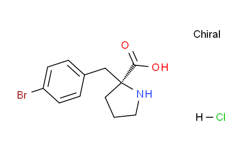 CAS No. 637020-93-0, (S)-2-(4-bromobenzyl)pyrrolidine-2-carboxylic acid hydrochloride