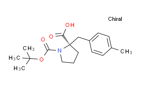 CAS No. 706806-62-4, (R)-1-(tert-butoxycarbonyl)-2-(4-methylbenzyl)pyrrolidine-2-carboxylic acid