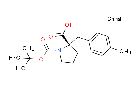 CAS No. 706806-63-5, (S)-1-(tert-butoxycarbonyl)-2-(4-methylbenzyl)pyrrolidine-2-carboxylic acid