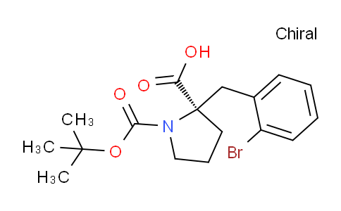 CAS No. 706806-71-5, (R)-2-(2-bromobenzyl)-1-(tert-butoxycarbonyl)pyrrolidine-2-carboxylic acid