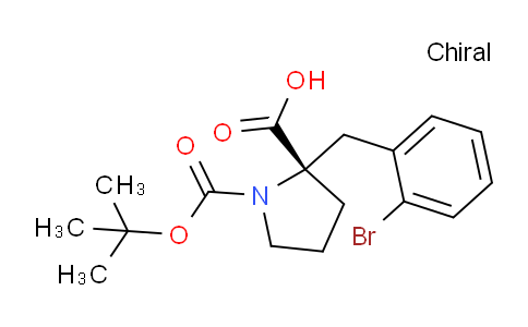 CAS No. 706806-73-7, (S)-2-(2-bromobenzyl)-1-(tert-butoxycarbonyl)pyrrolidine-2-carboxylic acid