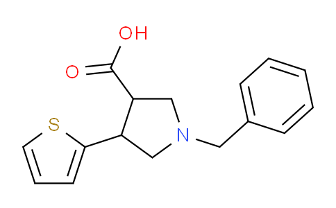 CAS No. 879686-81-4, 1-benzyl-4-(thiophen-2-yl)pyrrolidine-3-carboxylic acid