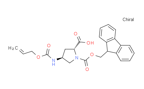 CAS No. 549534-58-9, (2R,4S)-1-(((9H-Fluoren-9-yl)methoxy)carbonyl)-4-(((allyloxy)carbonyl)amino)pyrrolidine-2-carboxylic acid