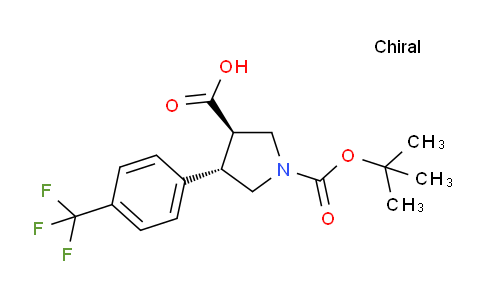 CAS No. 1227844-93-0, (3R,4S)-1-(tert-Butoxycarbonyl)-4-(4-(trifluoromethyl)phenyl)pyrrolidine-3-carboxylic acid